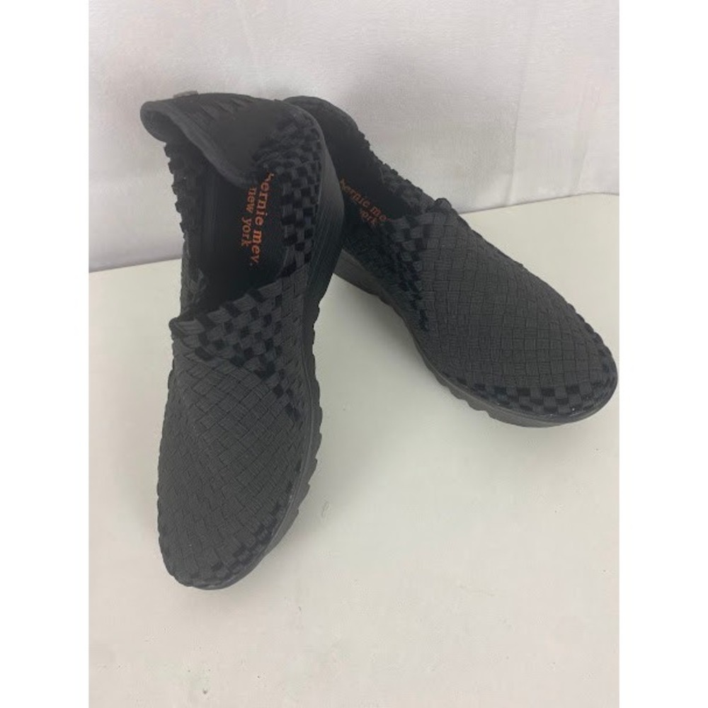 Bernie Mev New York Black Woven Wedge Shoes Women Size 41